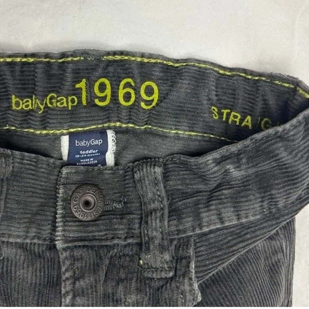 Baby Gap 18‎ 24 Mos Outfit Lot Monkey Jumpsuit Plaid Bodysuit Gray Corduroys